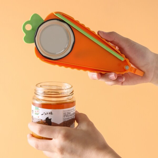 Creative Gulrot kjøleskap magnet klistremerke krukke åpner Easy Grip flaske åpner