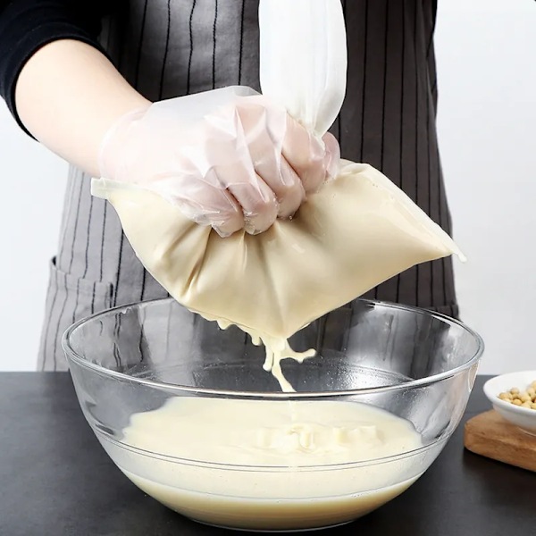 Melk vin filter pose nøtt melk pose te kaffe olje yoghurt filter nett nett kjøkken mat gjenbrukbar nylon filter