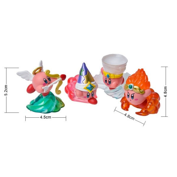 4 bitar Set Anime Spel Kirby Mini Figurer Kawaii Tecknad film Rosa Kirby Action Figur Dockor Leksaker