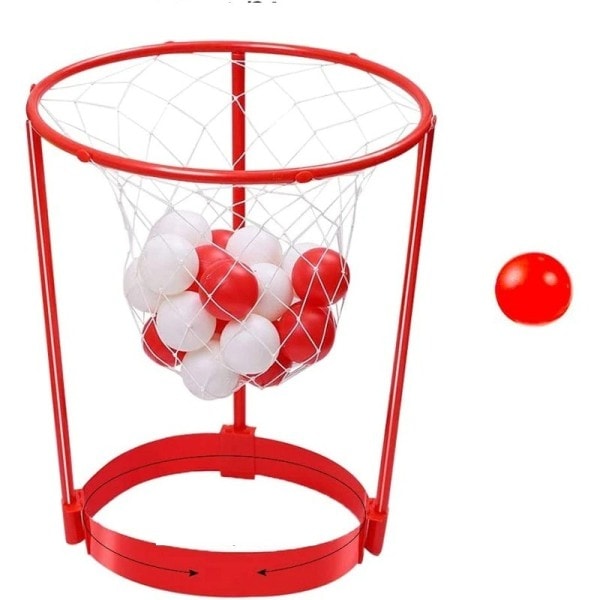 Head Hoop Basketball Fest Spil for Børn og Voksne Karneval Spil Justerbar Basket Net Pandebånd med 20 bolde