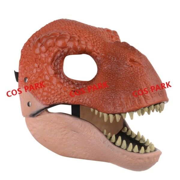 Drage Dinosaur Maske Åben mund Latex Rædsel Dinosaur Hovedbeklædning Halloween Fest Cosplay kostume