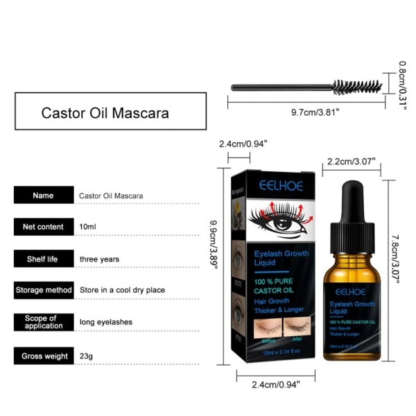 Snabb Ögonfransar Enhancer Naturlig Ögonfrans Tillväxt Serum Tjockare Ögonfrans vård Ögonbryn Lyft