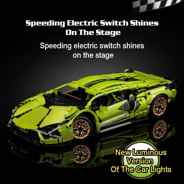 Teknisk Bygg block Racing Bil Statisk Modell Eller Fjärrkontroll El RC Bil Version Valfritt Konstruktion leksaker