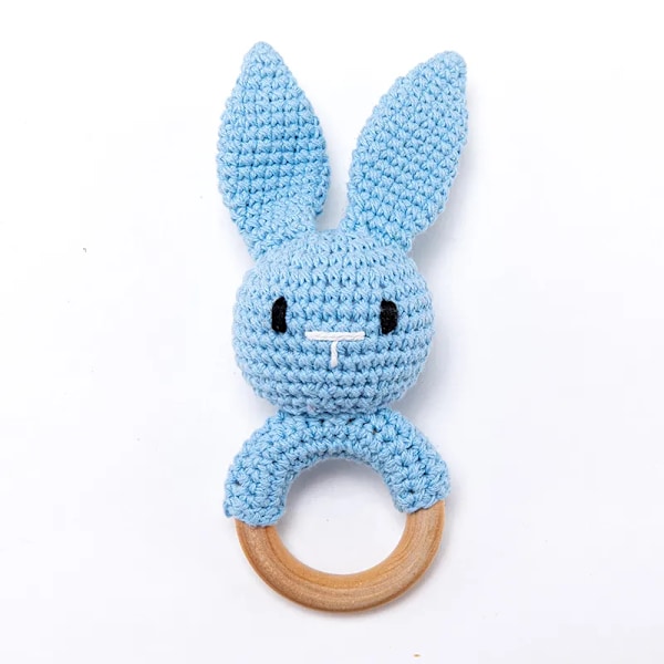 Baby Teether Musiikki helistit lapsille Eläin virkkaus helistin norsu kirahvi sormus