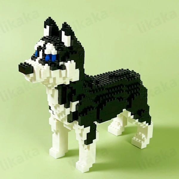 By Dyr Bygning Klosser Mikro Hund Husky Dachs Kjæledyr Modell Diamant Blokker Søte Leker