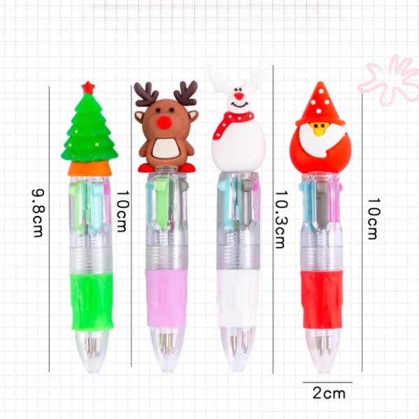 20 kpl joulu silikoni kuulakärki kynä 4 väri koulu tarvikkeita Kawaii kynät  söpö ilmainen toimitus kiinnitys a959 | Fyndiq