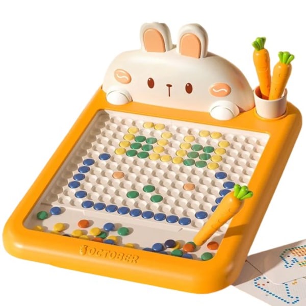 Kanin magnetisk tegning bræt gulerod magnet pen børn genanvendelig tegning legetøj