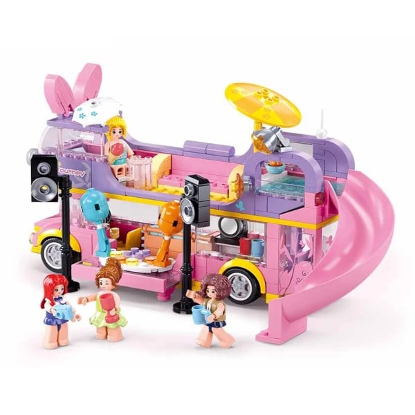 Jenter Drømme Rosa B1165 Fest Musikk RV Dobbeltdekker Buss Klosser