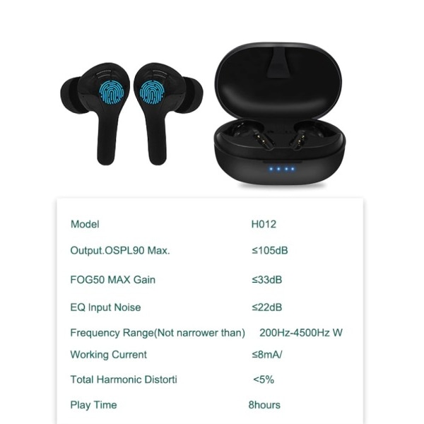 Bluetooth høreapparater oppladbart multifunksjon lyd forsterker audifono