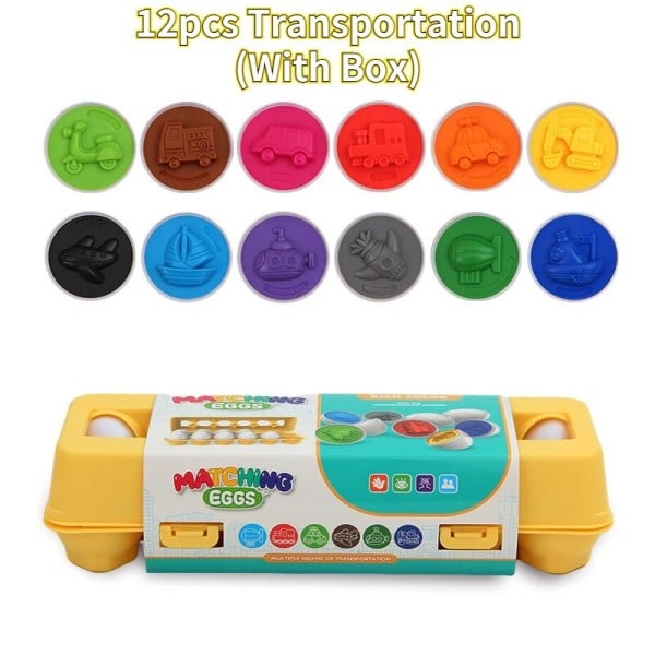 Baby montessori egg småbarn sensoriske leker pedagogisk smart påske egg spill form matching sortere kylling leker