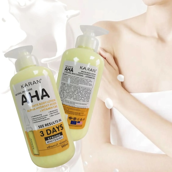 500ml Whitening Body Cream Hydroxy Acids Vitamin C&E Fugtgivende Lightening Body Lotion