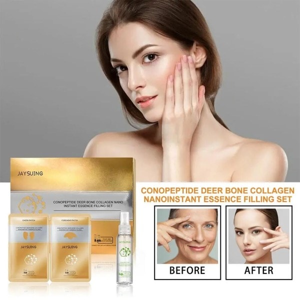 Peptide Deer Bone kollageeni Essence Kit Ikääntymistä estävä Nano Instant Essence Täyte Essence