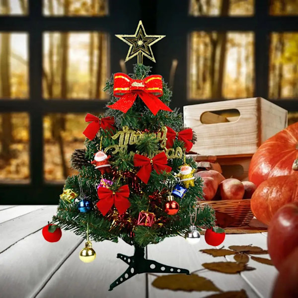 Bordplade kunstig juletræ med LED lys Navidad jule træer med pynt