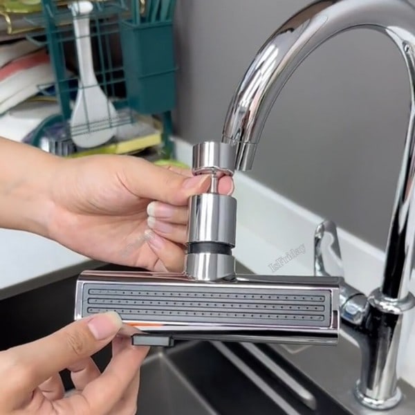 Vandfald Køkken Armatur Vandfald Vaske Armatur Strøm Sprayer Varmt Koldt Vand Skøn Blander Vaske Tap
