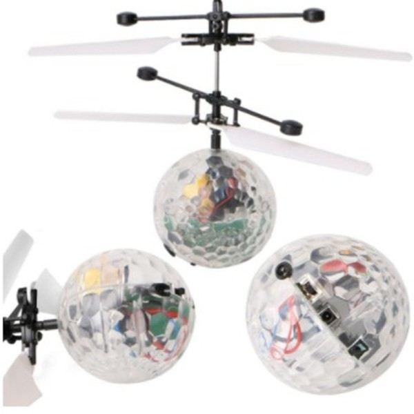Aikuiset Lapset Välkkyvä Mini Drone Lelut Lapset Värikäs Loistava LED RC Lentävä Crystal Ball