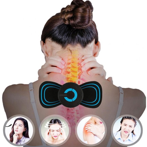 Mini Neck Bår Elektrisk Massager 6 Modes Portable Cervical Massage Dekompression Back Massager