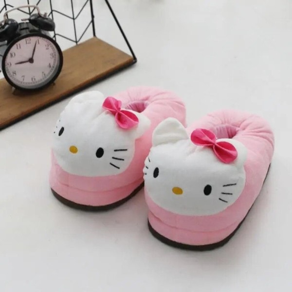 Sanrio Hello Kitty puuvilla tossut talvi vaahto Lovers vaaleanpunainen punainen pehmeä fleece tyttö kodissa