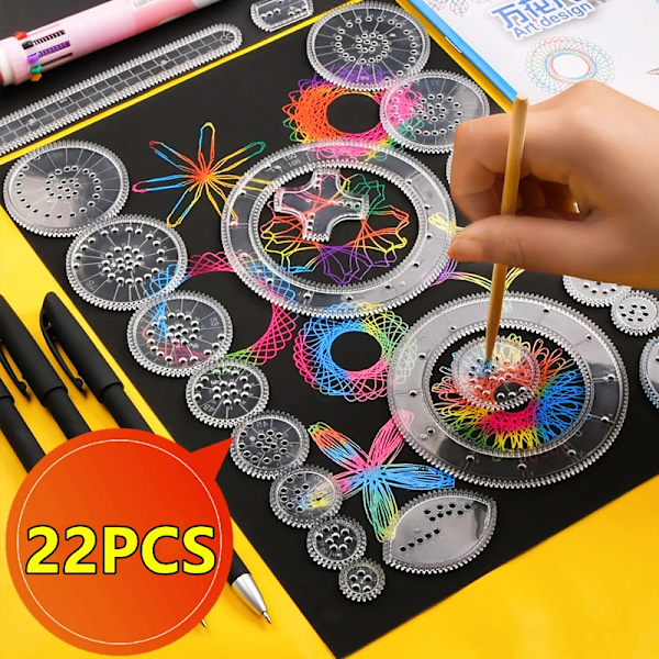 22 kpl Spirografi Vivain piirustus raaputus maalaus lelut