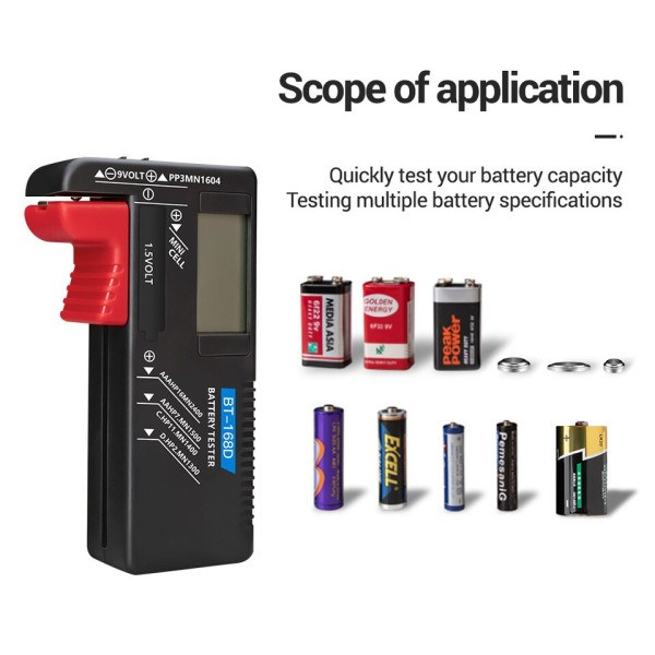 Batteri kapasitet indikator 18650 litium batteri nivåtester spenning måler volt monitor detektor oppbevaring boks