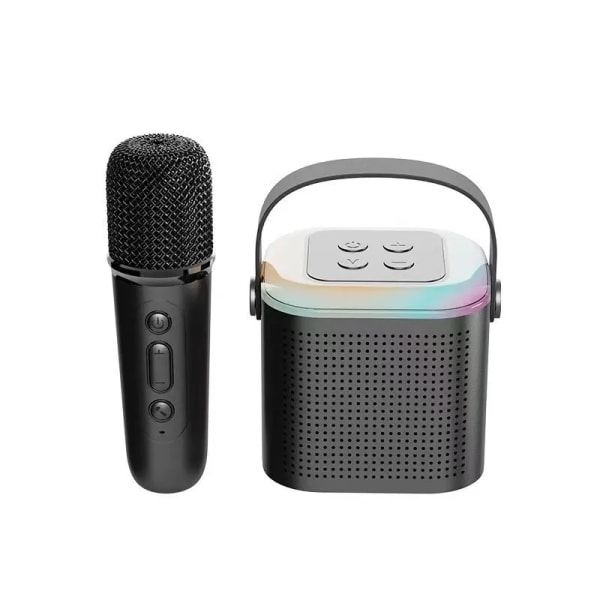 Mikrofon Karaoke Maskin Bærbar Bluetooth 5.3 PA Høyttaler System med 1-2 Trådløse mikrofoner