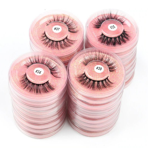 10 par fluffy mink øjenvipper naturlige lange 3d falske mink vipper