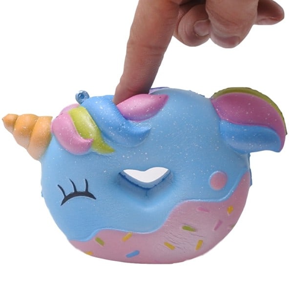 Antistress Söt Frukt Smiley Donut Squeeze Mjuk Squishy Långsamt stigande Söt Doftande Stress Lättnad