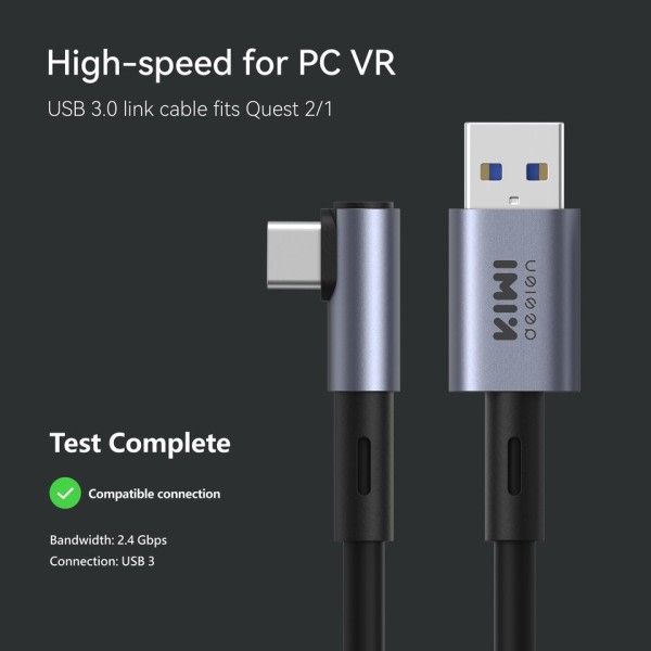 USB3.0 C Link C-tyypin kaapeli Oculus Quest 2 lisälaitteet 16FT/5M Maksimi 5Gbps Data siirto nopeus USB C kaapeli VR