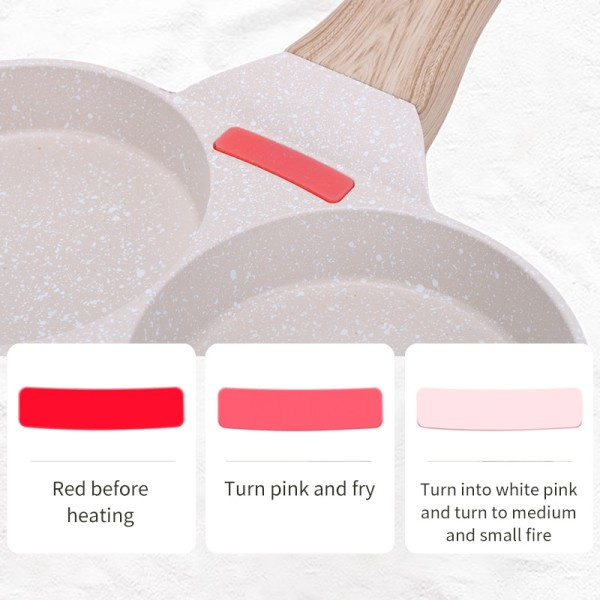 Non-stick æg stege pande med visuel glas låg 4-hullers pandekagemaskine