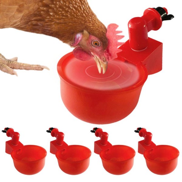 Automatisk kylling vanning kopper plast fjærfe vanner kopper hengende bakgårder fjærfe coop fôr