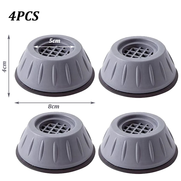 4 dele Anti Vibration Vaske Maskin Puds Anti-slip Møbler Fødder Pad Køleskab Universal Støtte Base måtte Dæmpere Stativ