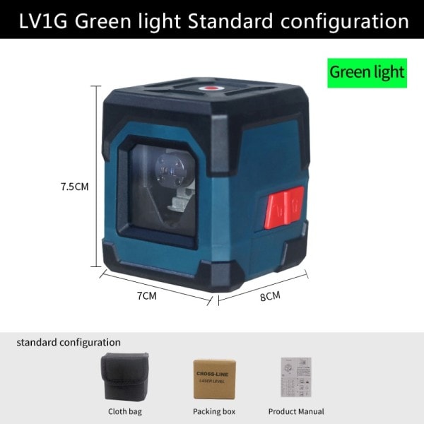 Laser Level Cross Line Laser with Measuring Rekkevidde 50ft