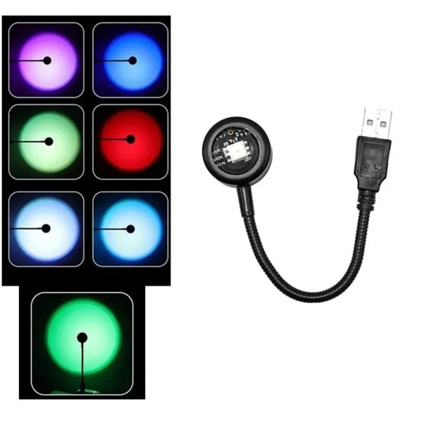 USB auringonlasku valo matkapuhelin puhelin itse valokuvaus valo