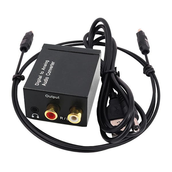 Ljud omvandlare koaxial optisk fiber toslink digital till jack 3,5 mm analog
