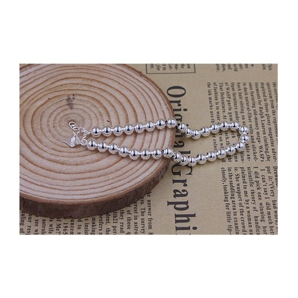 925 Sterling hopea ranneke 5MM helmet ranneke naisille