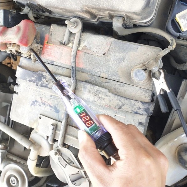 Bil Lastbil Voltage Krets Tester Digital Display Lång Sond Penna Ljus Glödlampa Bil Diagnostik Verktyg