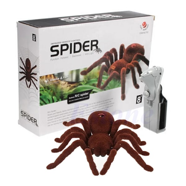 Hög kvalitet Halloween Fjärrkontroll 11 2CH Infraröd Realistisk RC Spider leksak