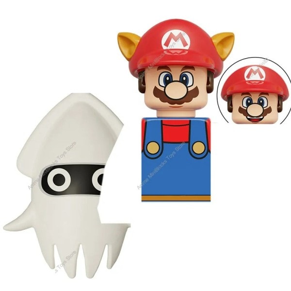 Super Bros Spel Luigi Yoshi Bowser Peach Mini Figures Anime Cartoon Bricks Building blocks