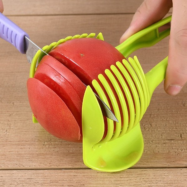 Handhållen Tomat Skärare Bröd Klämma Frukt Grönsak Skärning Pryl Kök Tillbehör