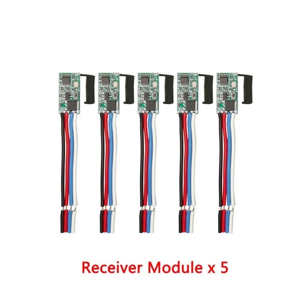 5 bitar 433,92Mhz Universal Trådlös DC 3,6V-24V Fjärr Kontroll Switch