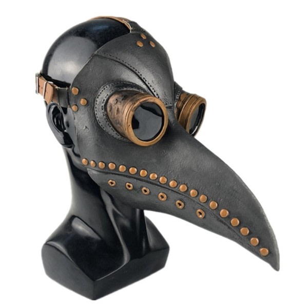 Halloween pest läkare fågelmask lång näsa näbb cosplay steampunk läskigt latex mask