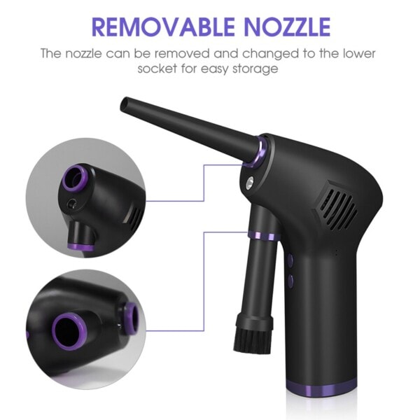 Trådlös Air Duster USB Dust Blower Handheld Dust Collector