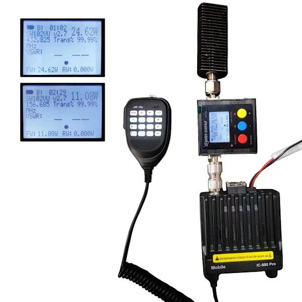 Walkie Talkie IC-980Pro VHF UHF Dual Band Dual Watch 25W 200Ch Noise Reduction Mini FM Vox Scrambler Mobil Radio