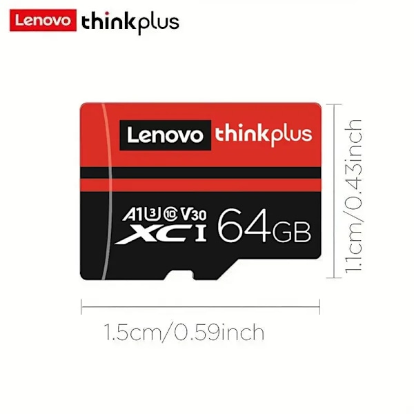 Micro SD Card Class 10 TF Flash Card 64GB Rød & Black Memory Card