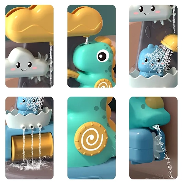 Baby bad vann leker tegneserie dyr dinosaurer rør montering badekar dusj hode barn bade lek vann spill leker