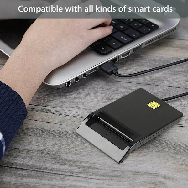 USB 2.0 Smart ID Card Reader til SD ATM CAC TF Bank Card SIM Card Reader
