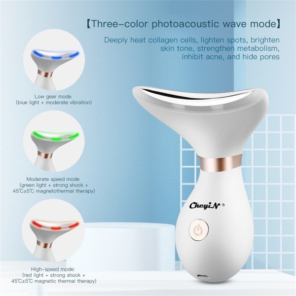 Led Kasvo ja Kaula hieronta Photon Therapy Anti Aging Reduce Double Chin Iho Lifting Device