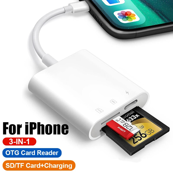 ios SD Card Reader iPhone 12 11 13 14 15 Pro Max muisti kamera SD kortti sovitin iPhone iPad MacBookille