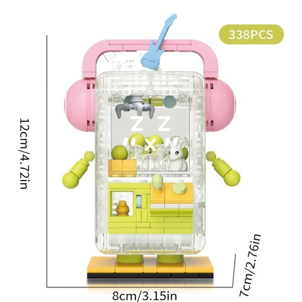 Mini Doll Maskin Modell Byggnad Klossar Kreativt Claw Catch Mini Klossar Leksaker Gör-det-själv leksak tegelstenar interaktiva leksaker