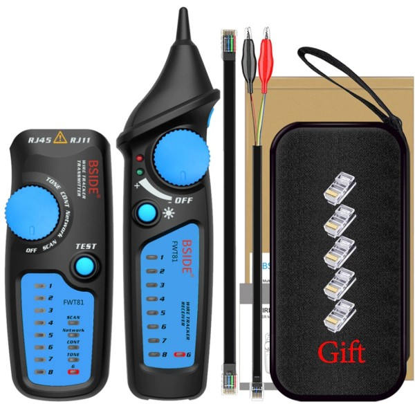 Netværk Kabel Tracker FWT81 RJ11/RJ45/Cat5/Cat6 Telefon Wire Tracer Toner Ethernet LAN Tester Detektor