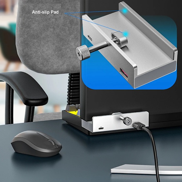 Aluminium Typ C 4 Port USB 3.0 HUB Telefon hållare SD TF USB Minne Kort Läsare DC Ström Adapter Splitter